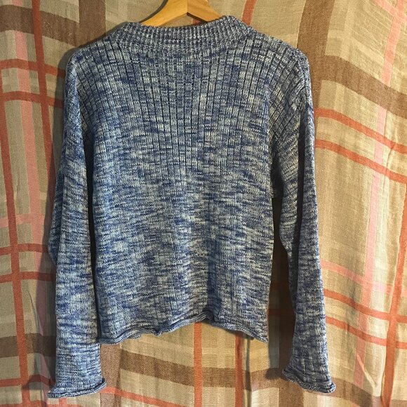 NWT Baserange Drip Cardigan Blue Melange L - Picture 4 of 6